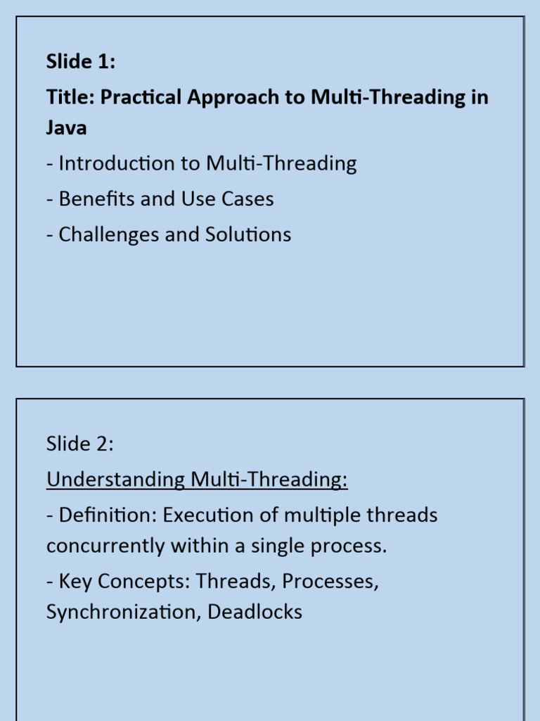 JAVA Presentation | PDF | Thread (Computing) | Java (Programming Language)