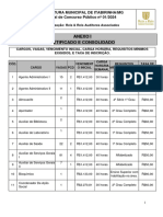 Anexos Edital Concurso Público 001 2024 Prefeitura Municipal de Itabirinha Consolidado