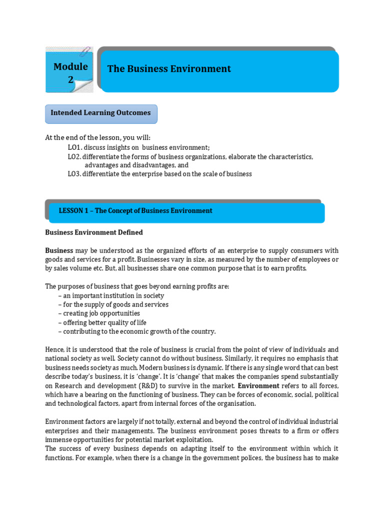 2021 2022 TLED 210 Module 2 PDF Sole Proprietorship Economics