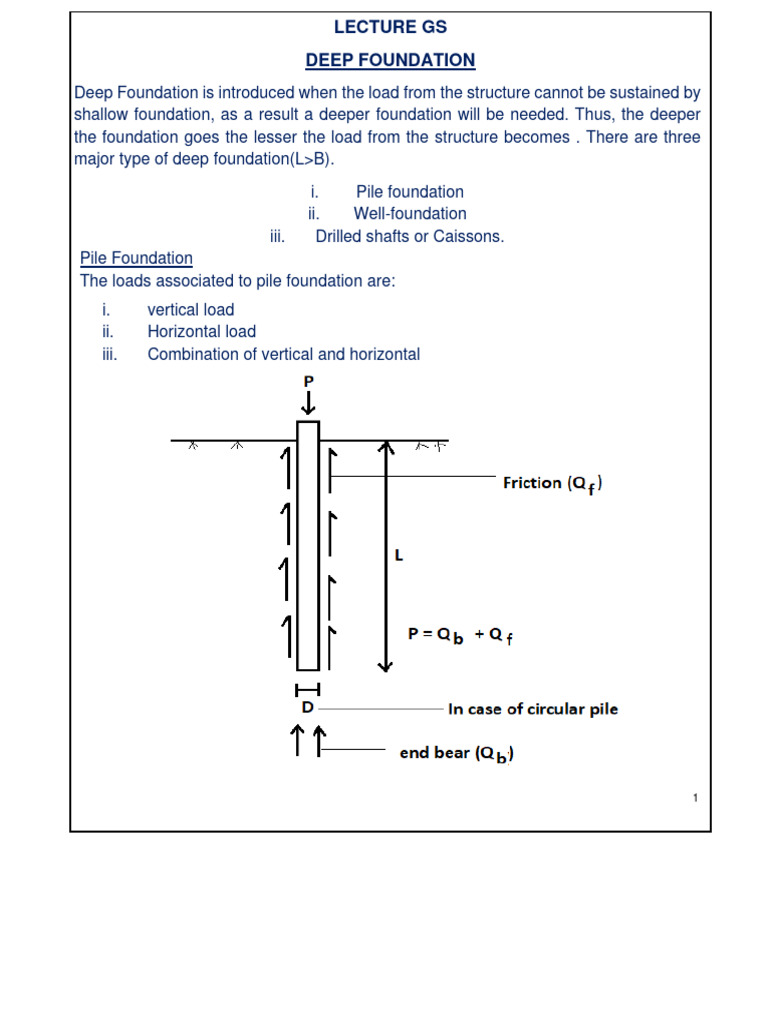 Types and Design of Pile Foundations | PDF | Deep Foundation ...