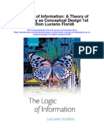 The Logic of Information A Theory of Philosophy As Conceptual Design 1St Edition Luciano Floridi Full Chapter