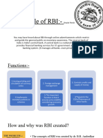 Role of RBI