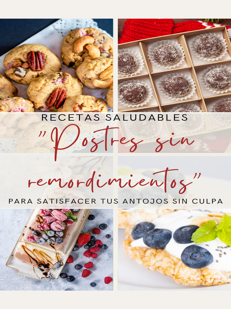 Recetas de Postres Saludables Sin Culpa | PDF | Postres | Nuez