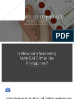 Week 9. Newborn Screening Act