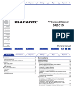 Marantz Sr6015 Receiver User Manual