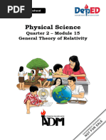 Physical Science: Quarter 2 - Module 15 General Theory of Relativity