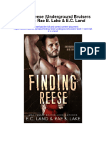 Finding Reese Underground Bruisers Book 1 Rae B Lake E C Land Full Chapter