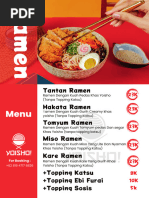 Menu dan Harga Roka Ramen Jogja 2025 | PDF