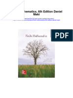 Finite Mathematics 6Th Edition Daniel Maki Full Chapter