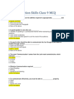 Communication Skills Class 9 MCQ (1)