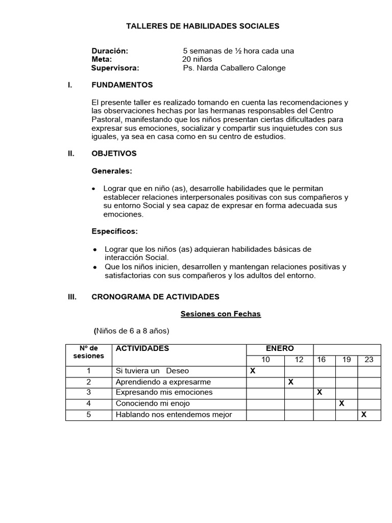 Talleres de Habilidades Sociales | Descargar gratis PDF | Las emociones