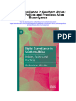 Download Digital Surveillance In Southern Africa Policies Politics And Practices Allen Munoriyarwa full chapter