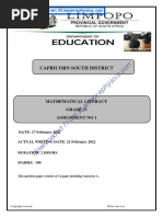 Maths Literacy Grade 11 Assignment 2022 Only