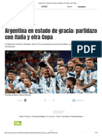 Argentina en estado de gracia_ partidazo con Italia y otra Copa