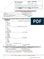 English Worksheet Three