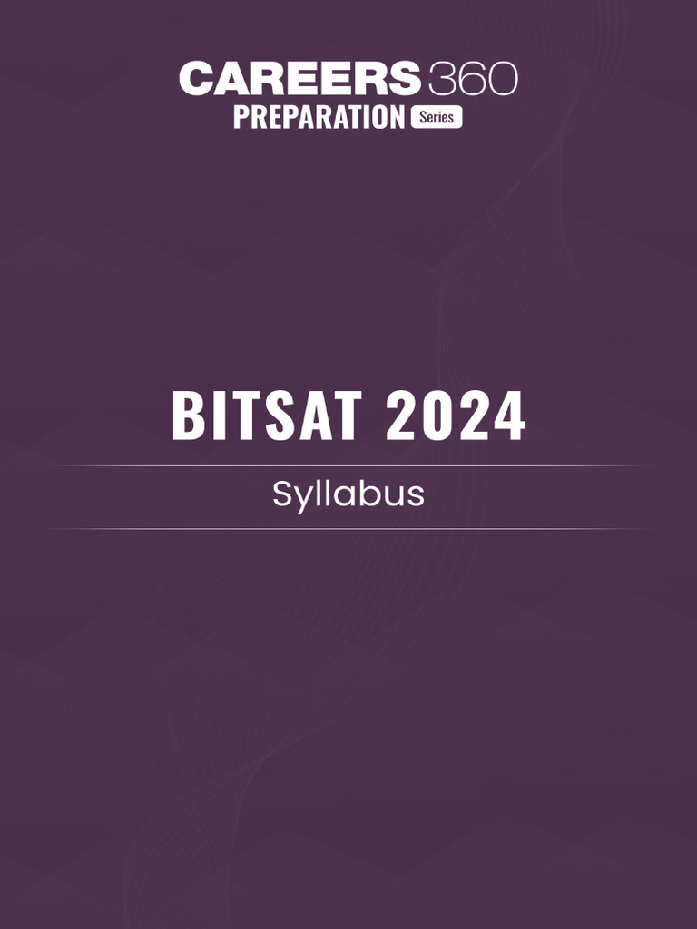 BITSAT2024Syllabus PDF Chemical Equilibrium Chemical Reactions