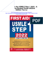 First Aid For The Usmle Step 1 2022 A Student To Student Guide 2022Nd Edition Tao Le Full Chapter