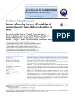 Factores que influencian el conocimiento de resucitaciòn en hospitales de Perú