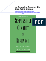 Responsible Conduct of Research 4Th Edition Adil E Shamoo All Chapter