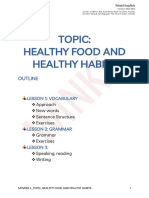 Topic Healthy Food and Healthy Habits