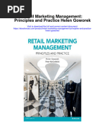 Retail Marketing Management Principles and Practice Helen Goworek All Chapter