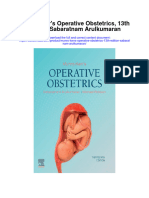 Munro Kerrs Operative Obstetrics 13Th Edition Sabaratnam Arulkumaran Full Chapter