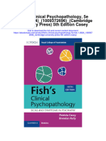 Fishs Clinical Psychopathology 5E Feb 1 2024 - 1009372696 - Cambridge University Press 5Th Edition Casey Full Chapter