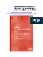 Fiscal Decentralization in India An Outcome Mapping of State Finance Commissions 1St Edition V N Alok Full Chapter