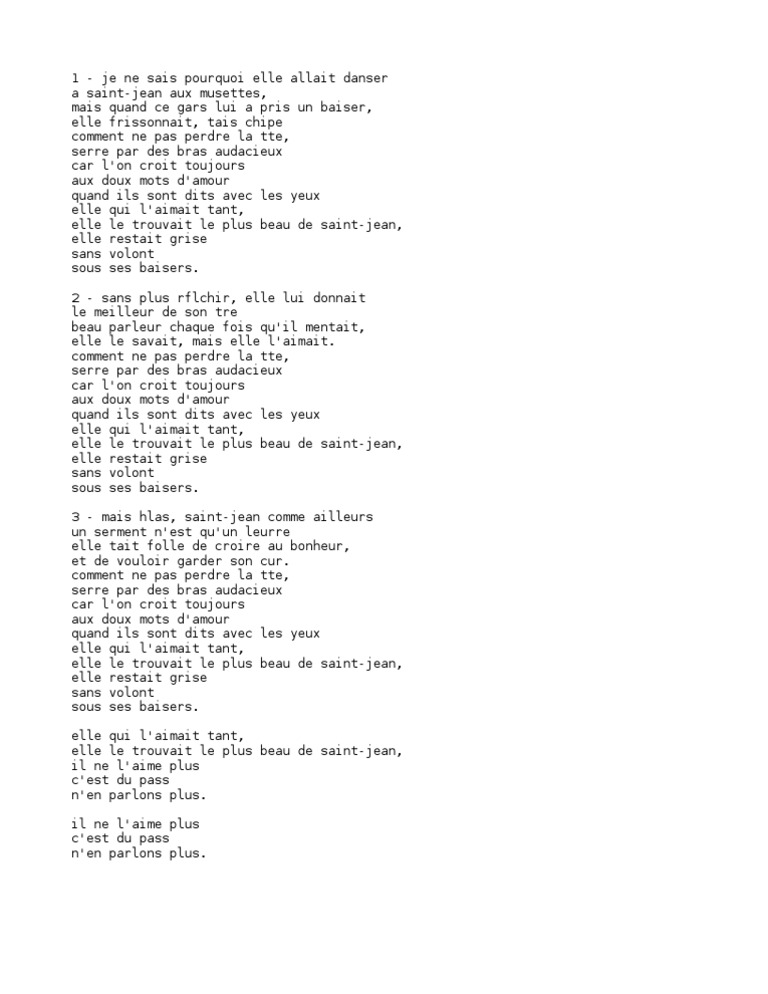 Mon Amant de SaintJean Patrick Bruel PDF