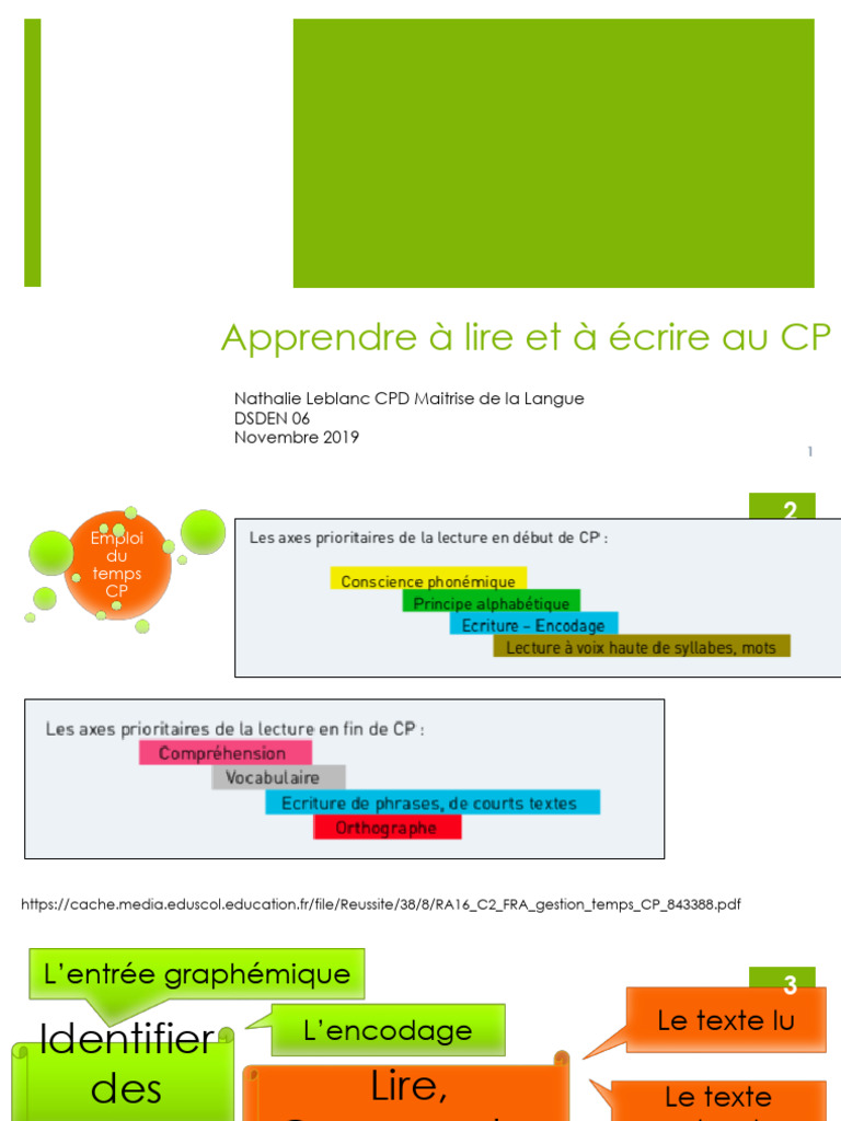 Apprentissage de la lecture au CP | PDF | Orthographie | Linguistique
