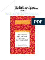 Download Disability Health And Human Development 1St Edition Sophie Mitra Auth full chapter