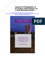 Download Rethinking Civic Participation In Democratic Theory And Practice 1St Edition Rod Dacombe Auth all chapter