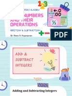 Real Numbers and Their Operations Addition and Subtraction