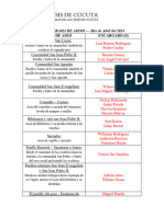 Lista de Aseo - Abril