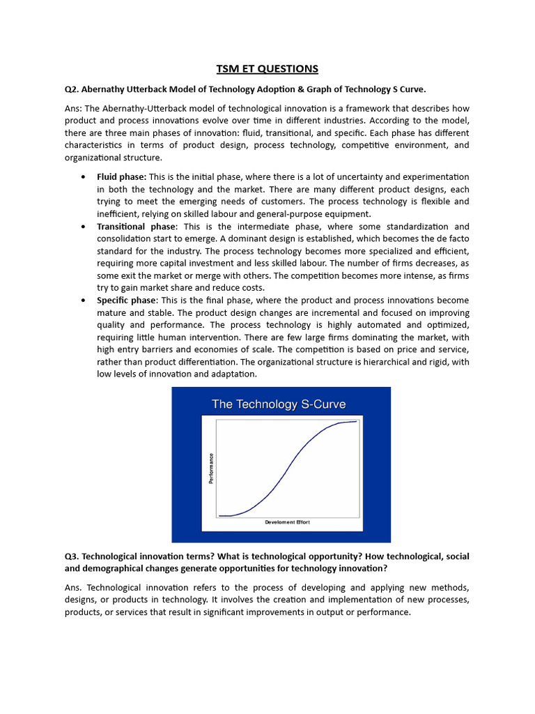 TSM Et Questions | PDF | Innovation | Modularity