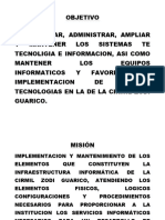 Mision Vision Objetivos y Funcion Tecnologiadocx