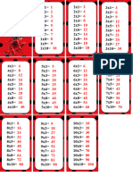 Tablas de Multiplicar Lady Bug