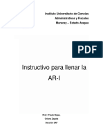 Instructivo para Llenar La Ar-I: Instituto Universitario de Ciencias Administrativas y Fiscales Maracay - Estado Aragua