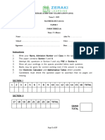 Mathematics Form 3 Paper 2 - Question Paper