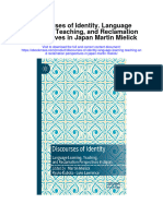 Discourses of Identity Language Learning Teaching and Reclamation Perspectives in Japan Martin Mielick Full Chapter