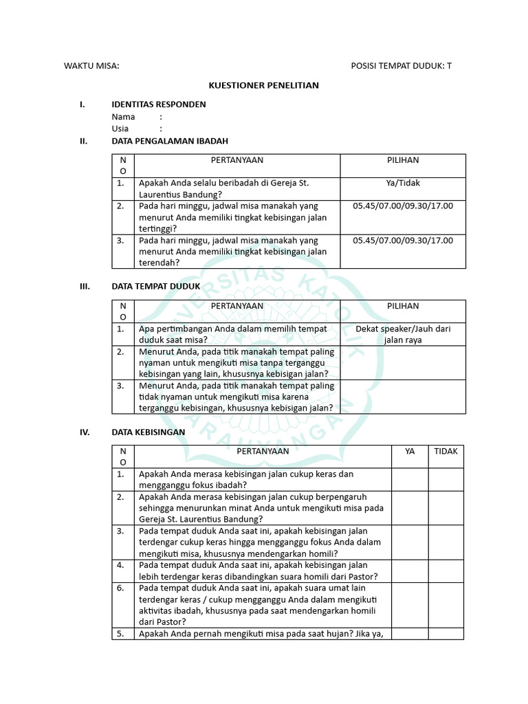Pengaruh Kebisingan pada Ibadah Misa | PDF
