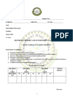 Resurgen Form 4 End Term One, PP2, 2024