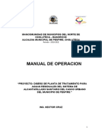 Manual de Operación Ptar Pespire 2019
