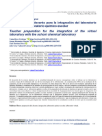 Preparación Del Docente para La Integración Del Laboratorio Virtual Con El Laboratorio Químico Escolar