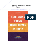 Download Rethinking Public Institutions In India Kapur all chapter