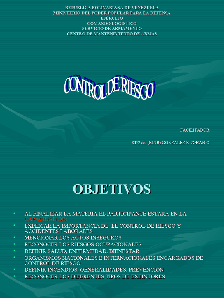 Control De Riesgos Y Prevencion De Accidentes Pdf Seguridad Y Salud