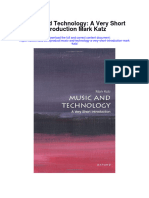 Music and Technology A Very Short Introduction Mark Katz Full Chapter