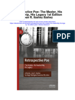 Retrospective Poe The Master His Readership His Legacy 1St Edition Jose R Ibanez Ibanez 2 All Chapter