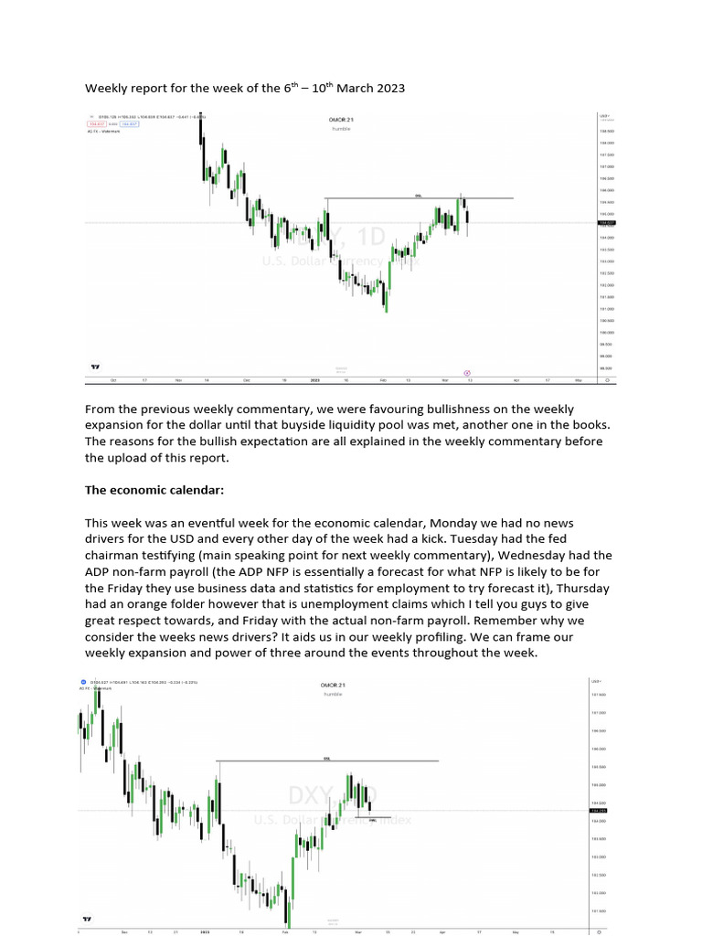 Weekly Report For The 1st Week March | PDF