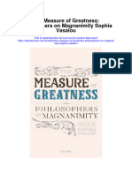 Download The Measure Of Greatness Philosophers On Magnanimity Sophia Vasalou full chapter